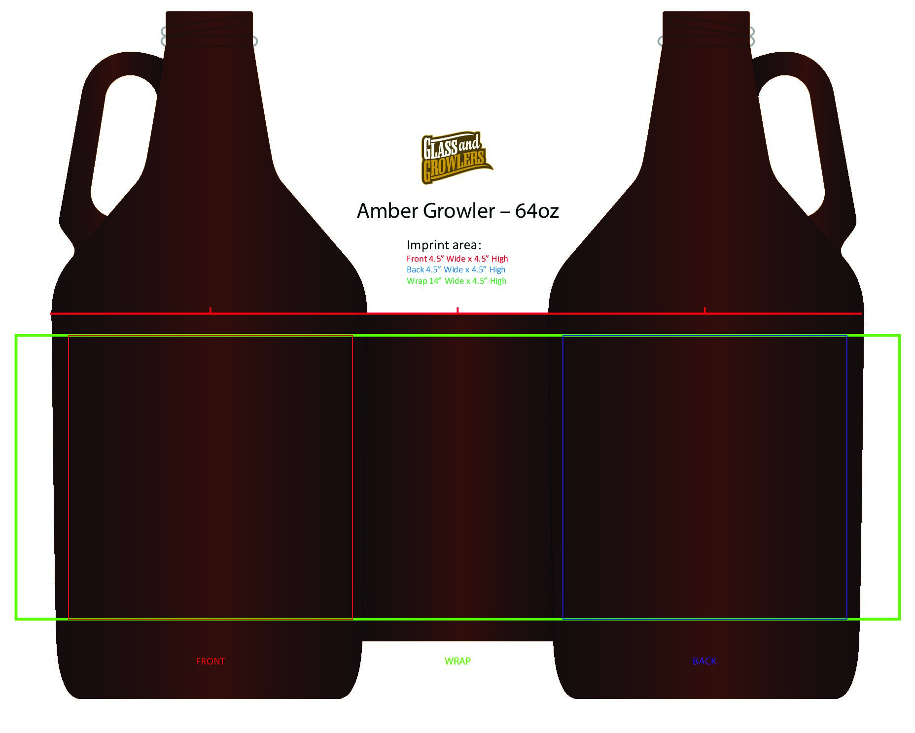 64oz Growler - Amber - Image 2
