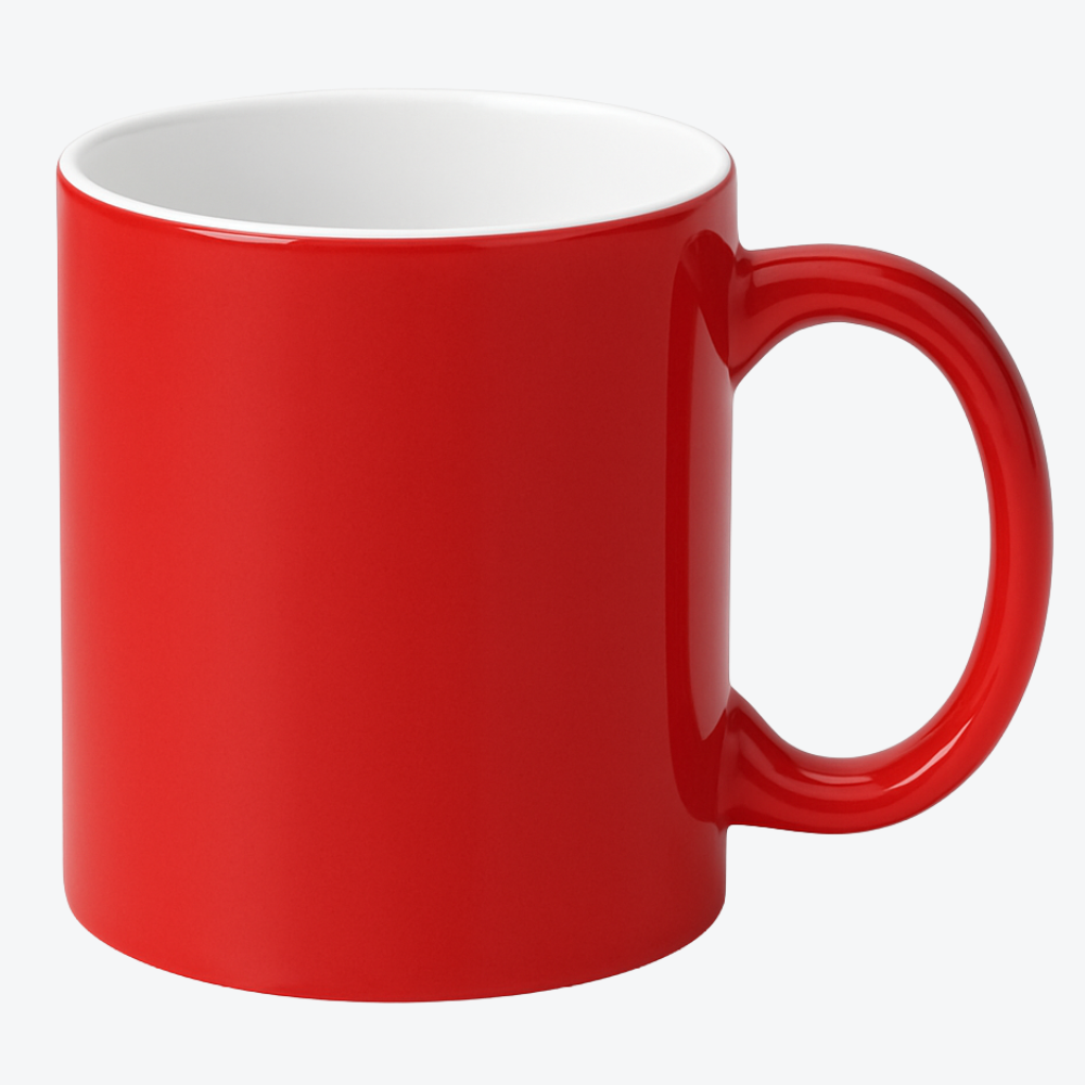 C Handle 7168 - 11 oz Two Tone Red Out White In