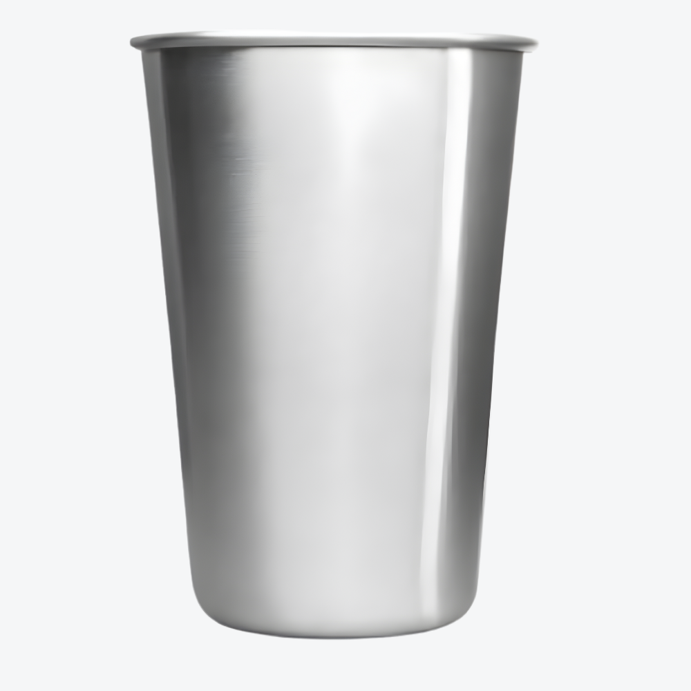 Stainless Steel Pint - 16 oz Silver