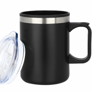 Laurie Double Walled Stainless Steel Camper Mug - 14oz Black