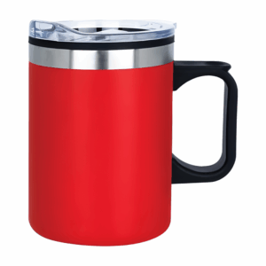 Laurie Double Walled Stainless Steel Camper Mug - 14oz Red