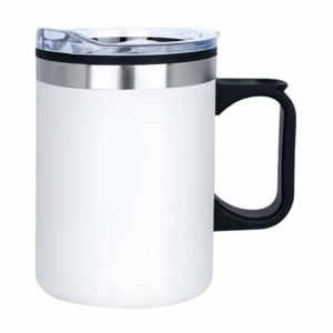 Laurie Double Walled Stainless Steel Camper Mug - 14oz White