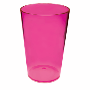 Plastic Pint Assorted Colors - 16oz Pink