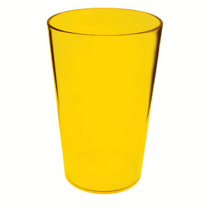 Plastic Pint Assorted Colors - 16oz Yellow