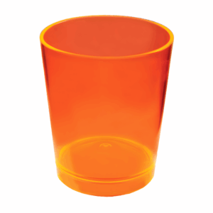 Plastic Rocks Glass Assorted Colors - 12oz Orange