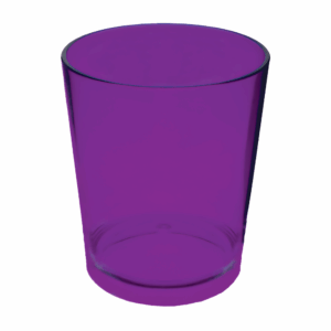 Plastic Rocks Glass Assorted Colors - 12oz Purple