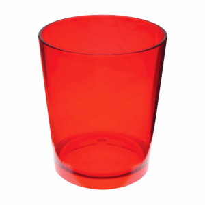 Plastic Rocks Glass Assorted Colors - 12oz Red