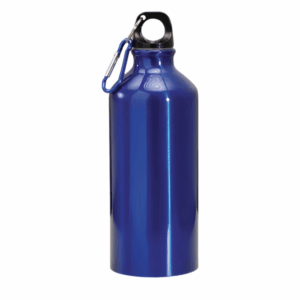 Aluminum Water Bottle With Carabiner - 20oz Blue