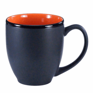 Hilo Bistro Mug 1376 - 16 oz Orange In Matte Black Out