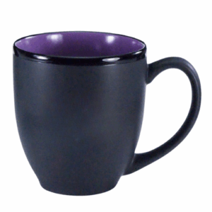 Hilo Bistro Mug 1376 - 16 oz Purple In Matte Black Out
