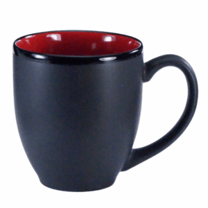 Hilo Bistro Mug 1376 - 16 oz Red In Matte Black Out