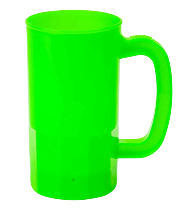 Unbreakable Plastic Stein - 14 oz Neon Green