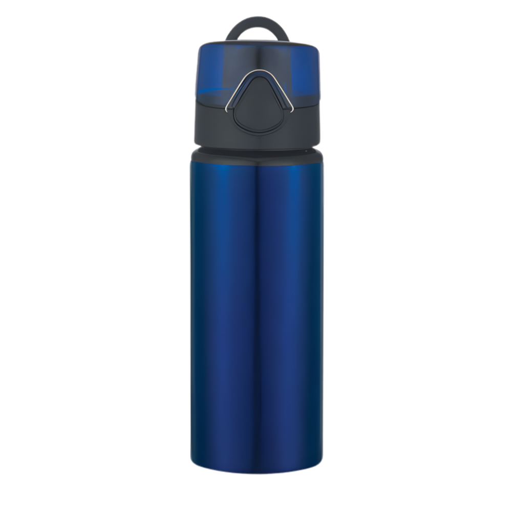 Aluminum Sports Bottle with Flip Top Lid - 25oz Blue