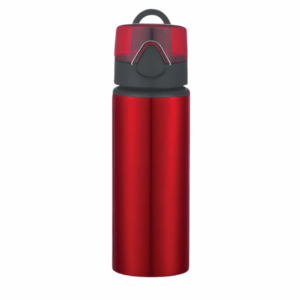 Aluminum Sports Bottle with Flip Top Lid - 25oz Red