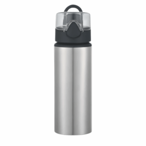 Aluminum Sports Bottle with Flip Top Lid - 25oz Silver