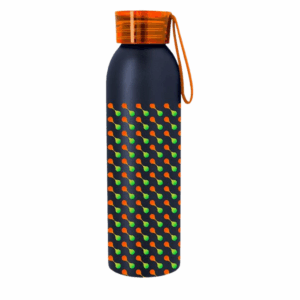 Full Color Darby Aluminum Bottle 22 oz Black Orange Megabrite
