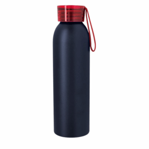 Full Color Darby Aluminum Bottle 22 oz Black Red