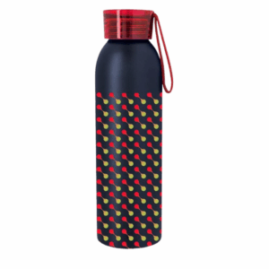 Full Color Darby Aluminum Bottle 22 oz Black Red Megabrite