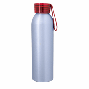 Full Color Darby Aluminum Bottle 22 oz Silver Red