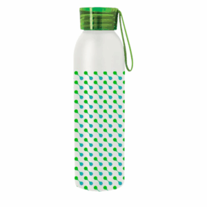 Full Color Darby Aluminum Bottle 22 oz White Lime Green Megabrite