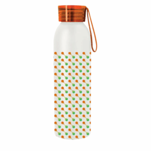 Full Color Darby Aluminum Bottle 22 oz White Orange Megabrite