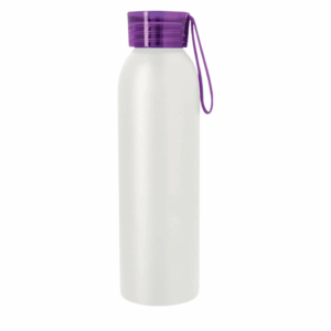 Full Color Darby Aluminum Bottle 22 oz White Purple