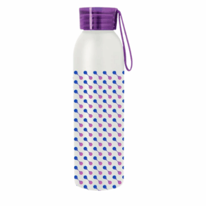 Full Color Darby Aluminum Bottle 22 oz White Purple Megabrite