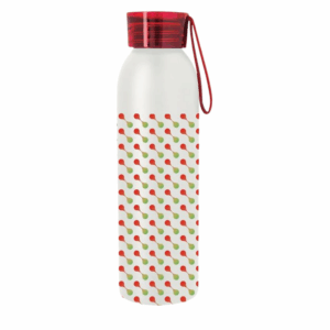 Full Color Darby Aluminum Bottle 22 oz White Red Megabrite