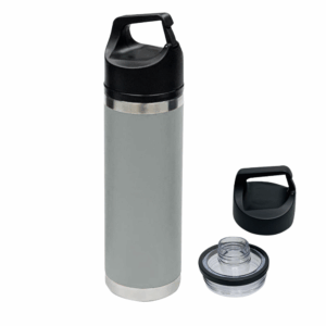 Full Color Davenport Stainless Steel Bottle - 18 oz Silver