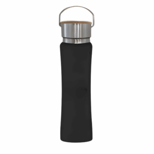 Hampton Stainless Steel Bottle With Bamboo Lid 25 oz Black