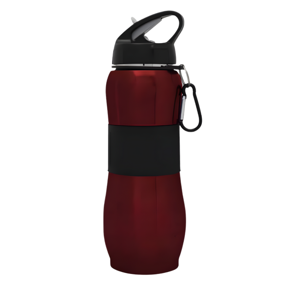 Sport Grip Stainless Steel Bottle - 28 oz Red