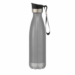 Swiggy Stainless Steel Bottle with Push Lid - 16oz Dark Gray