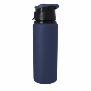 Velvet Touch Aluminum Bottle - 24oz Navy Blue