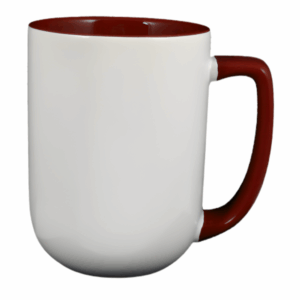 Arlen™ Mug 409 - 17 oz Burgundy In White Out
