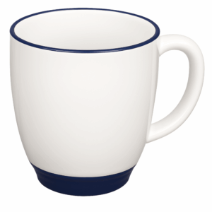 Heartland Bistro Mug 1776 - 16 oz White - Cobalt Lip & Base