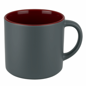 Norwich™ Stacking Mug 959 - 16 oz Burgundy In Gray Satin Out
