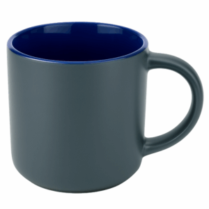 Norwich™ Stacking Mug 959 - 16 oz Dark Blue In Gray Satin Out