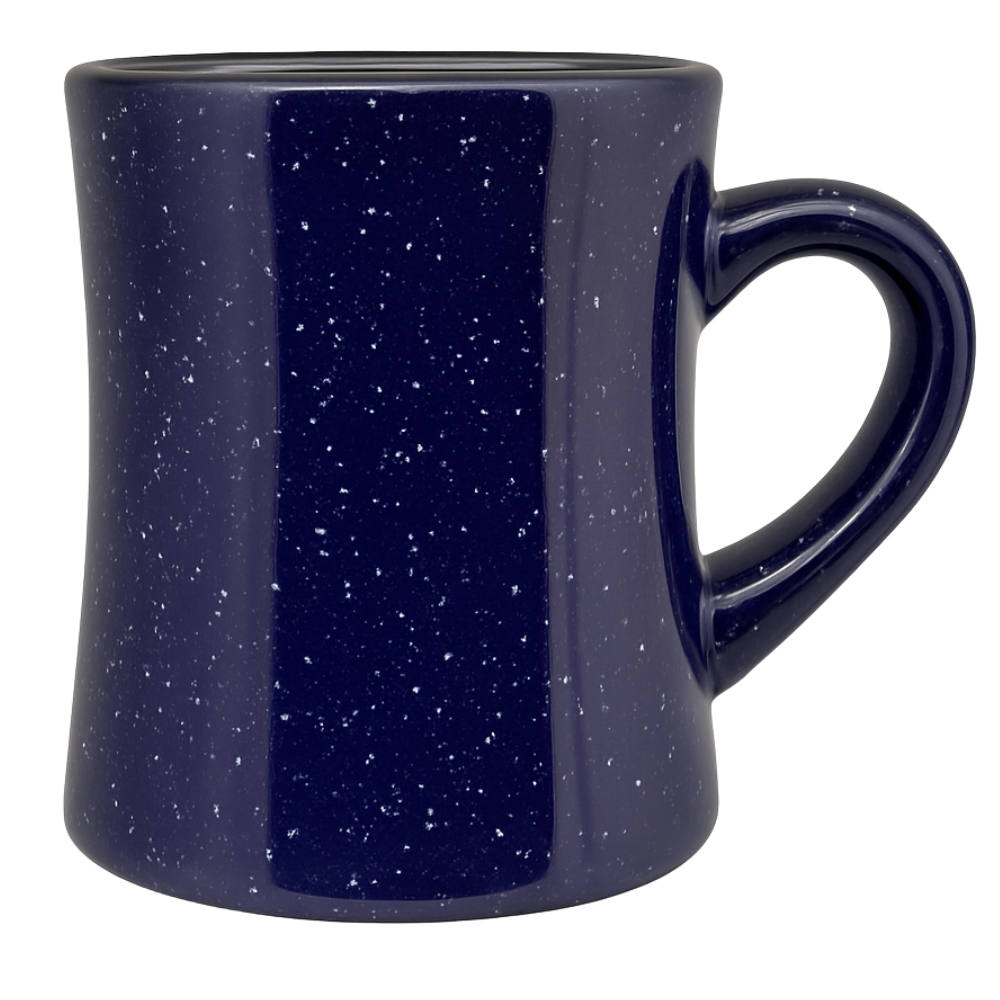 Diner Military Mug 82245 - 10oz White In Cobalt Out