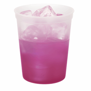 Smooth Mood Stadium Cup – 16oz Natural to Red