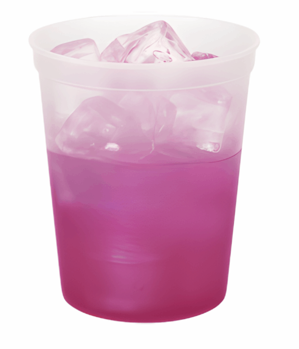 Smooth Mood Stadium Cup – 16oz Natural to Red