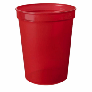 Smooth Stadium Cup - 16oz Translucent Red