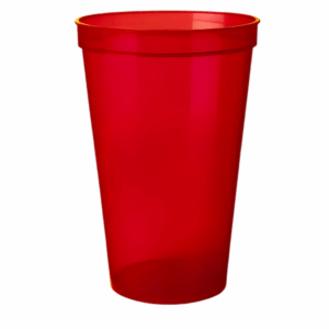 Smooth Stadium Cup - 22oz Translucent Red