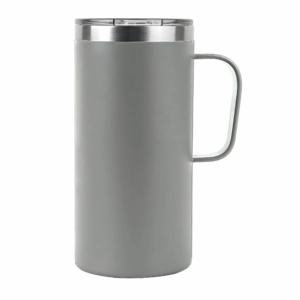 20 oz Stainless Steel Double Wall Mug with Handle Gray