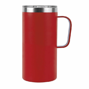 20 oz Stainless Steel Double Wall Mug with Handle Red