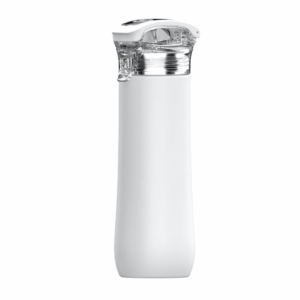 23 oz Stainless Steel Double Wall Sports Bottle with Folding Handle White