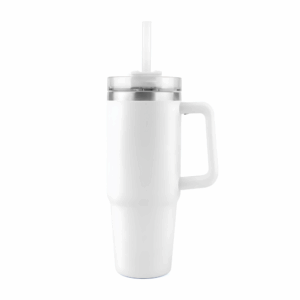 30 oz Stainless Steel Double Wall Mug with Lid White