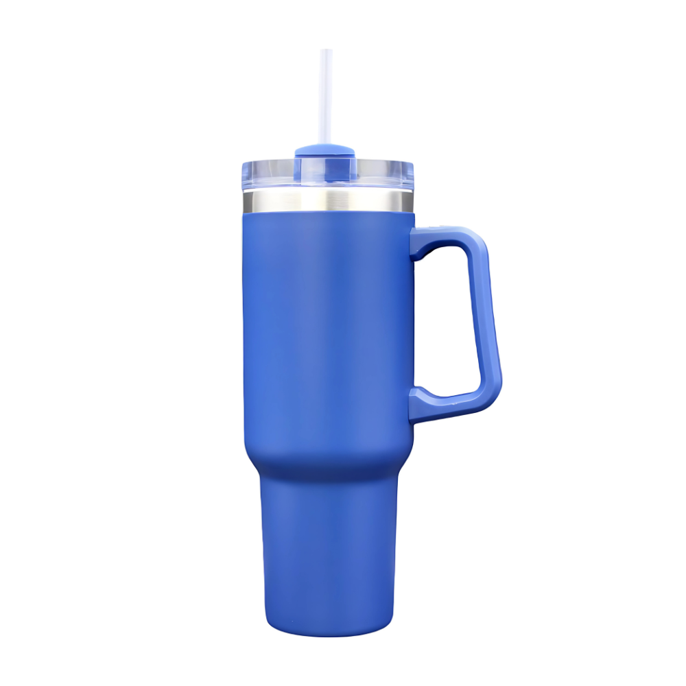 40 oz Stainless Steel Double Wall Mug with Lid Blue