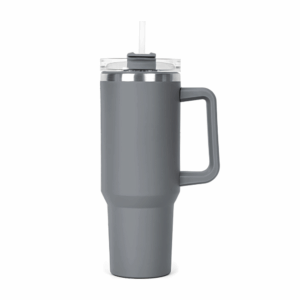 40 oz Stainless Steel Double Wall Mug with Lid Gray