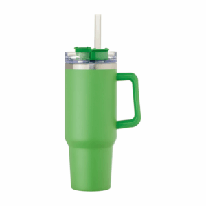 40 oz Stainless Steel Double Wall Mug with Lid Green