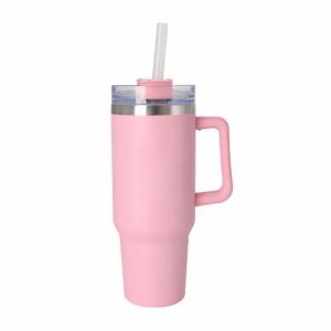 40 oz Stainless Steel Double Wall Mug with Lid Pink